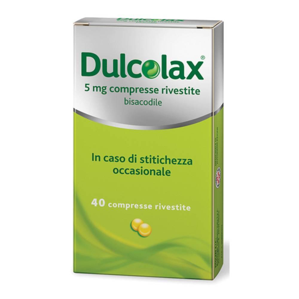 dulcolax lassativo dulcolax 40 compresse rivestite 5 mg per il trattamento della stitichezza occasionale e gestione della regolarità intestinale - foto 1