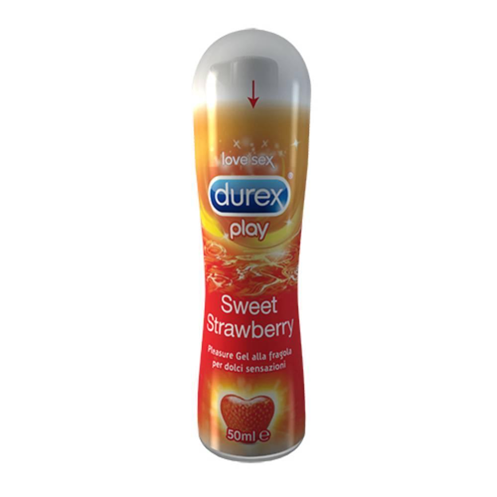 durex gel lubrificante intimo aromatizzato alla fragola - durex fragola 50 ml, a base acquosa e compatibile con profilattici, non ungente e facile da lavare - foto 1