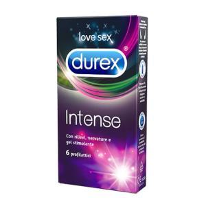 Profilattici  intense orgasmic con rilievi e gel stimolante desirex - confezione da 6 pezzi per maggiore sensibilità e piacere