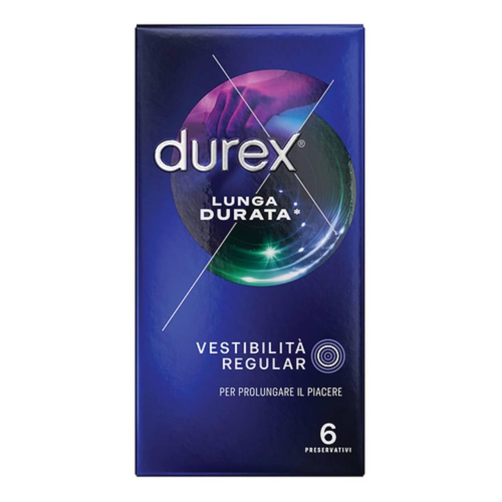 durex preservativi ritardanti durex lunga durata con lubrificante, confezione da 6 pezzi per prolungare il piacere - foto 1
