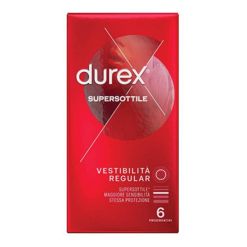 durex preservativi durex supersottile 6 pezzi - comfort e sensibilità elevata con lubrificazione per un piacere intenso - foto 1 durex preservativi durex supersottile 6 pezzi - comfort e sensibilità elevata con lubrificazione per un piacere intenso - foto 1