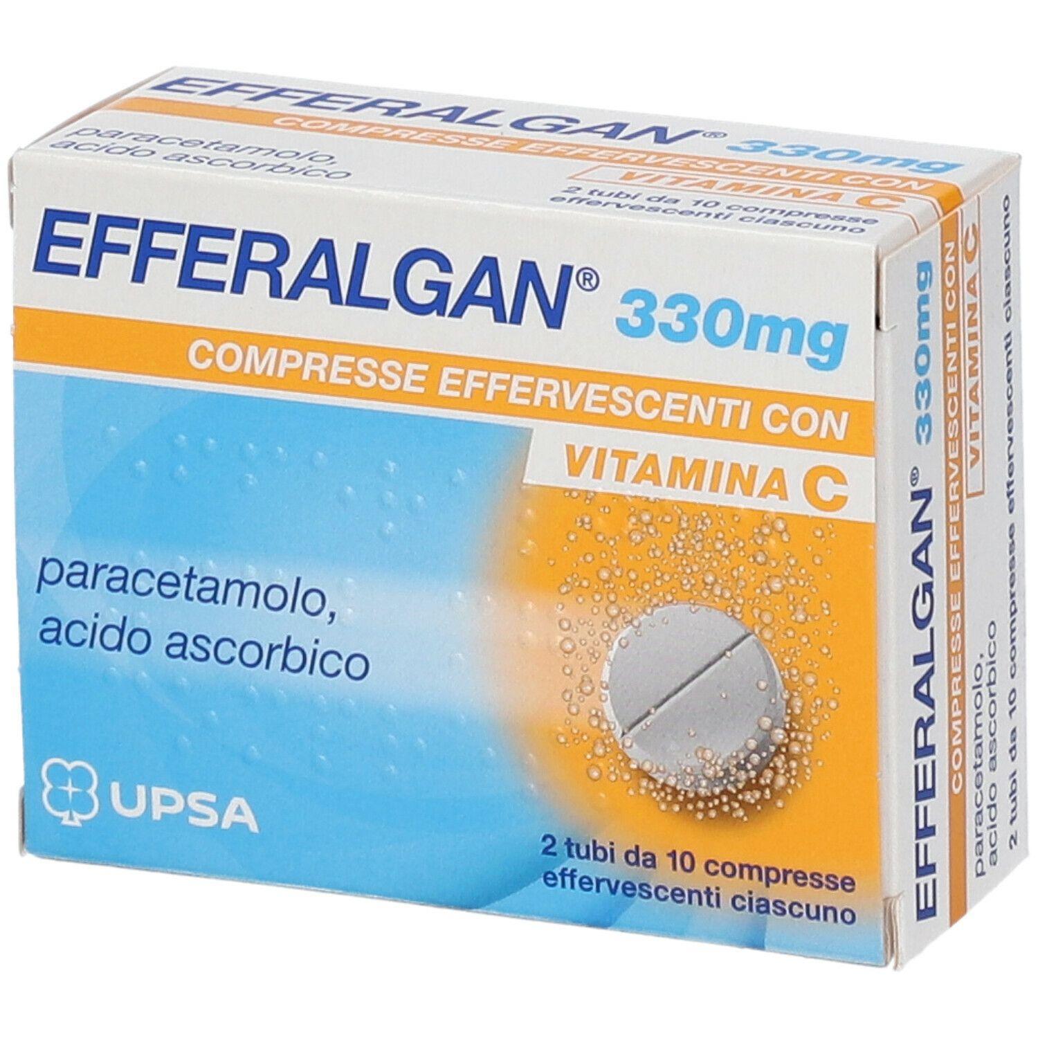 efferalgan efferalgan compresse effervescenti con vitamina c per il trattamento della febbre e del dolore da lieve a moderato - foto 1