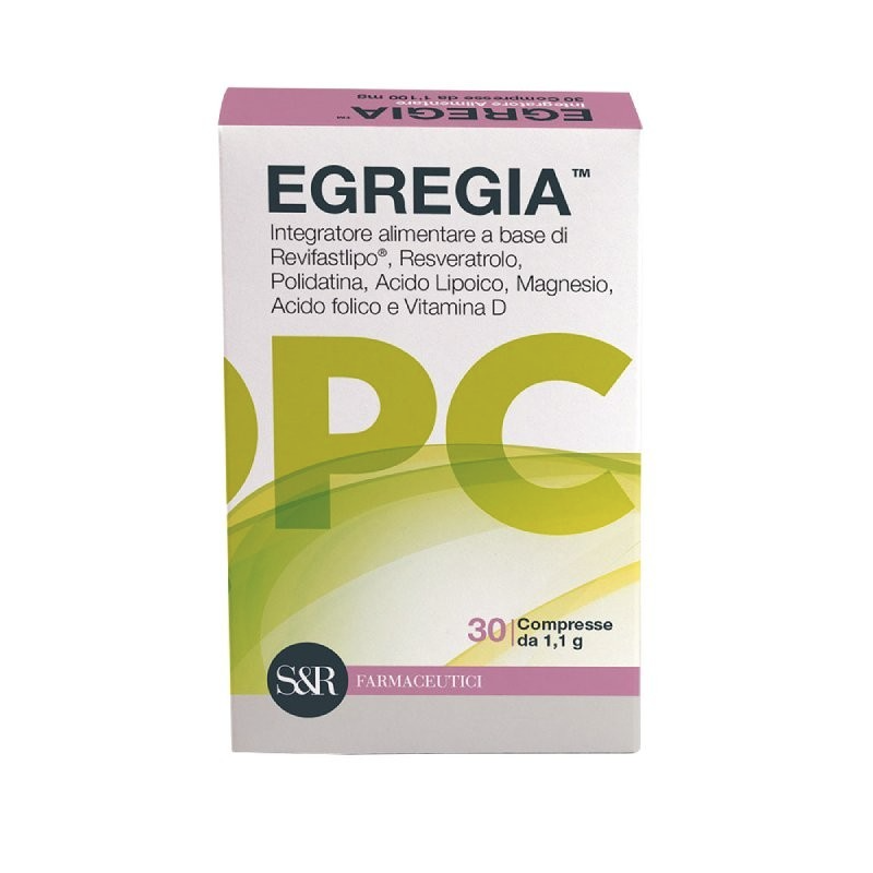 egregia integratore alimentare revifastlipo con trans-resveratrolo, acido lipoico, magnesio, acido folico e vitamina d - 30 compresse - foto 1