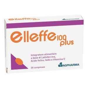 Integratore alimentare  100 plus per aumento fabbbisogno di lattoferrina, acido folico, iodio e vitamina c - 20 compresse