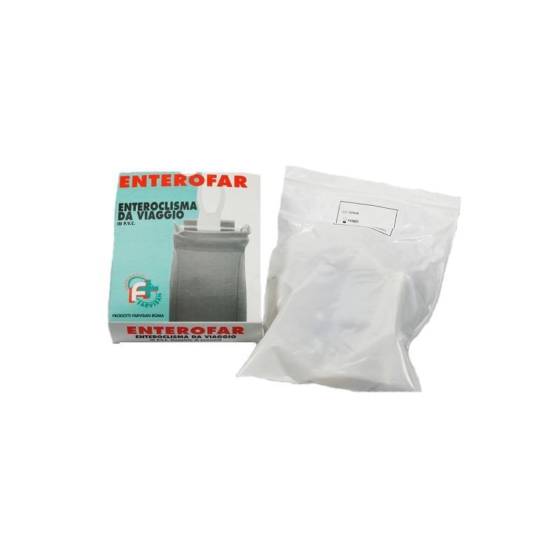 enterofar enteroclisma da viaggio in pvc per igiene intima femminile con sacca e cannule, completamente accessoriato e pratico da portare con sé - foto 1