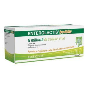 Integratore alimentare bevibile con fermenti lattici vivi -  12 flaconcini per riequilibrio flora batterica intestinale