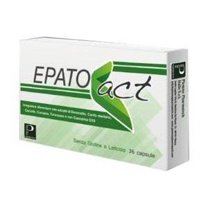 Integratore alimentare epatoact 36 capsule da 500 mg per sostenere la funzione epatiche e digestive con estratti vegetali e coenzima q10