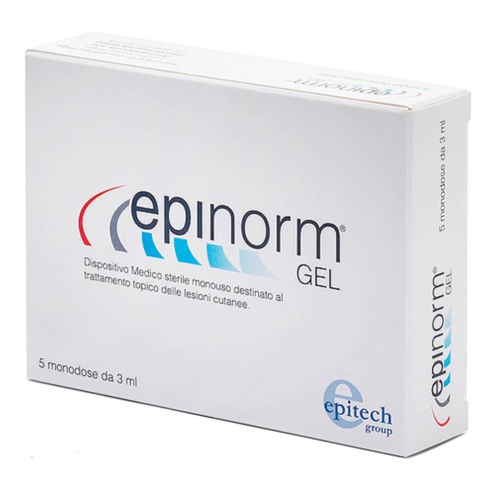 epinorm gel epinorm monodose 5 flaconcini da 3 ml per trattamento lesioni cutanee e riepitelizzazione funzionale - foto 1