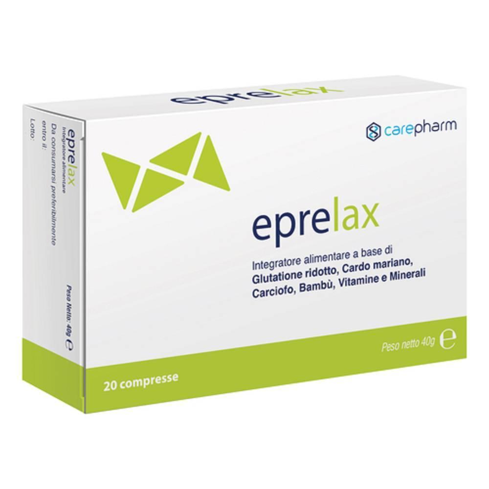 eprelax integratore alimentare eprelax 20 compresse con glutatione, cardo mariano, carciofo, vitamine e minerali per benessere quotidiano - foto 1