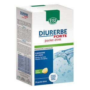 Integratore drenante diurerbe forte pocket drink al limone per drenaggio dei liquidi in eccesso e diur - 24 pocket drink da 20 ml