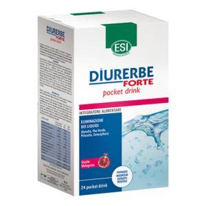 Integratore diurerbe forte pocket drink per eliminazione liquidi, equilibrio elettrolitico e antiossidante con melograno, ginepro e tè verde