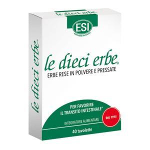 Integratore alimentare  le dieci erbe 40 tavolette per regolarità intestinale e funzioni digestive naturali