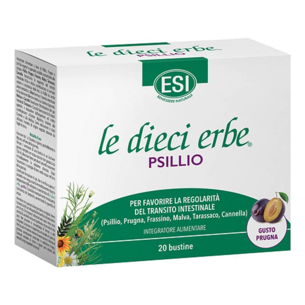 esi integratore alimentare esi le dieci erbe psillio 20 bustine per il benessere intestinale e la regolarità del transito intestinale - foto 1