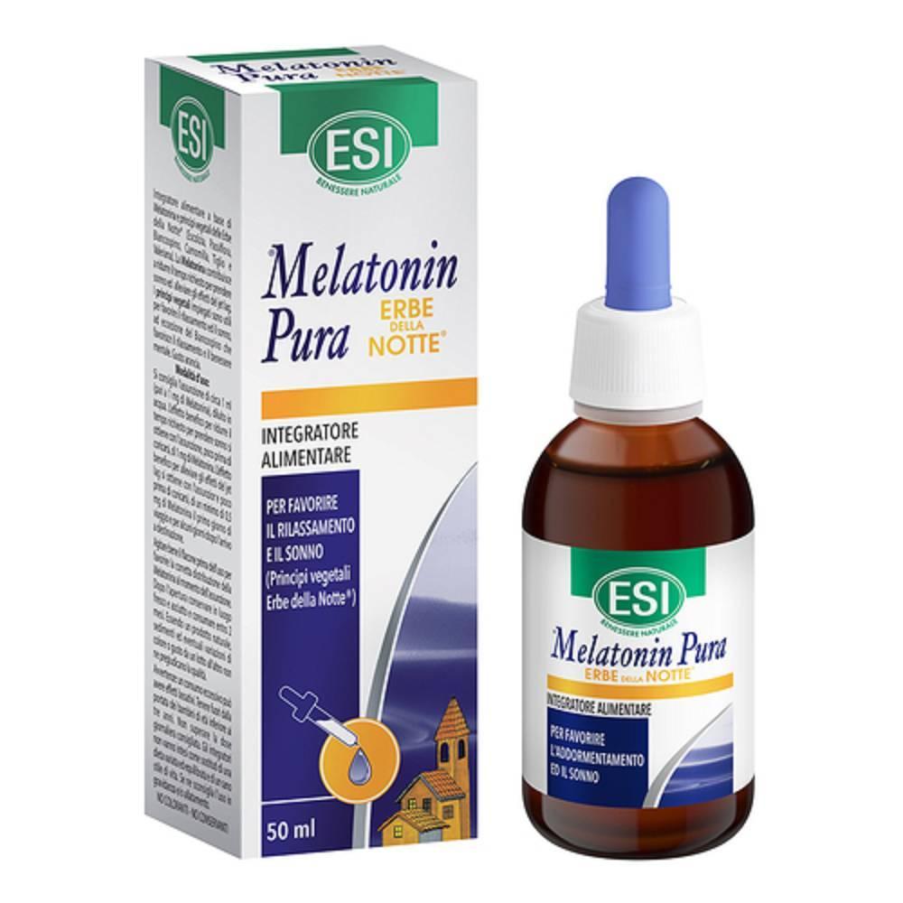 esi integratore di melatonina pura gocce per sonno ristoratore e rilassamento con erbe naturali - senza glutine e lattosio - foto 1