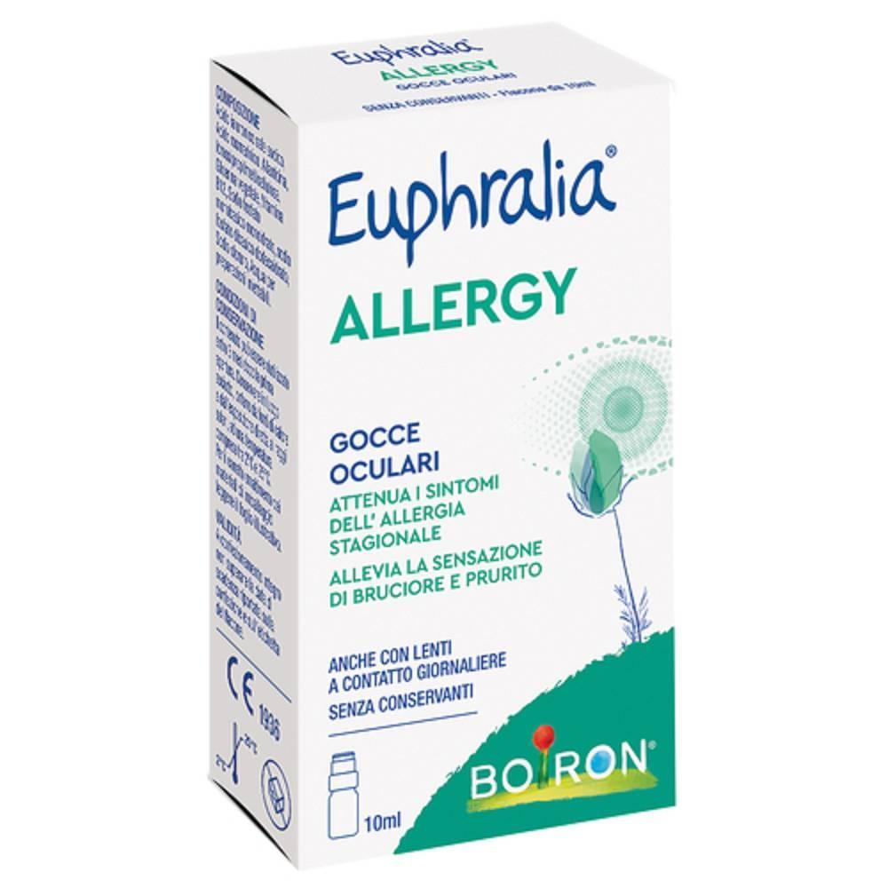 boiron gocce oculari euphralia allergy 10 ml - sollievo per allergie oculari, occhi secchi e irritazioni con acido ialuronico e vitamina b12 - foto 1
