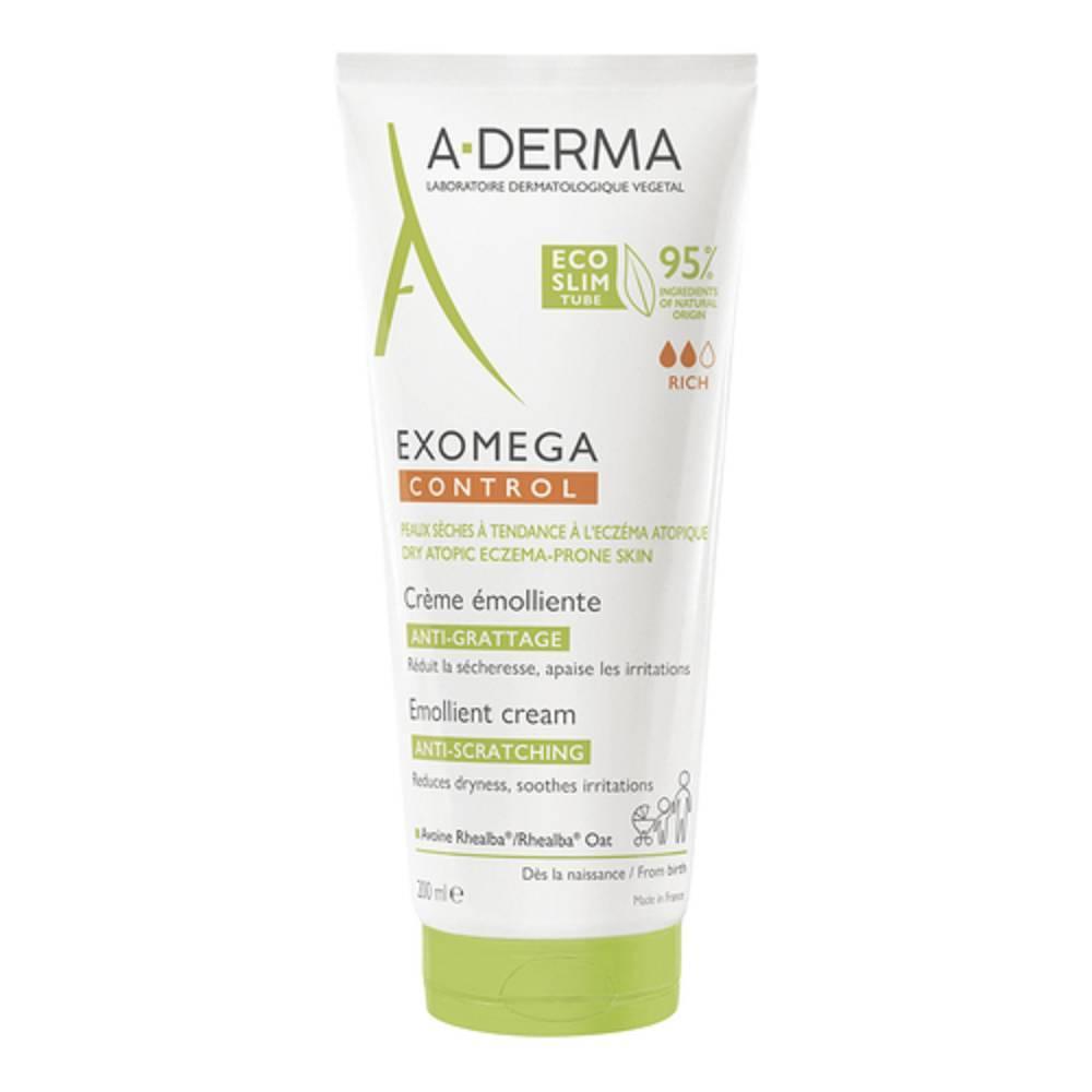 aderma crema emolliente exomega control 200ml per pelle secca e atopica - lenitiva e nutriente contro il prurito e le irritazioni - foto 1