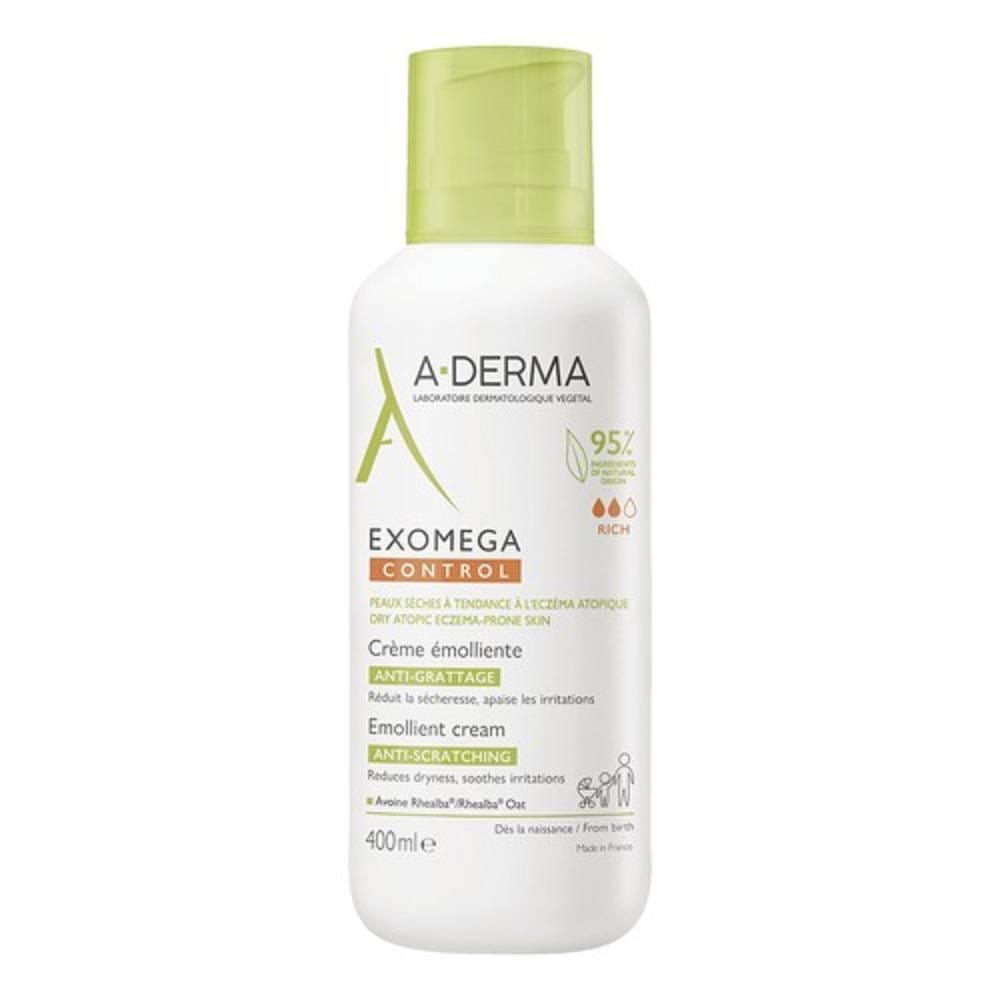 aderma crema emolliente exomega control 400ml per pelle secca e atopica - lenisce prurito e irritazione, rafforza la barriera cutanea - foto 1