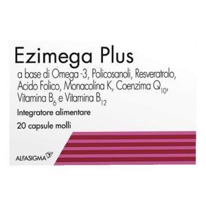 Integratore alimentare  plus 20 capsule molli per il supporto di omega-3, monacolina k, vitamine e coenzima q10 per il benessere cardiaco