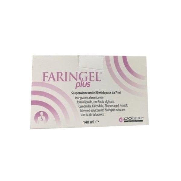 faringel integratore faringel plus 20 stick pack da 7 ml per reflusso gastroesofageo, infiammazioni orali e trattamenti chemioterapici - foto 1