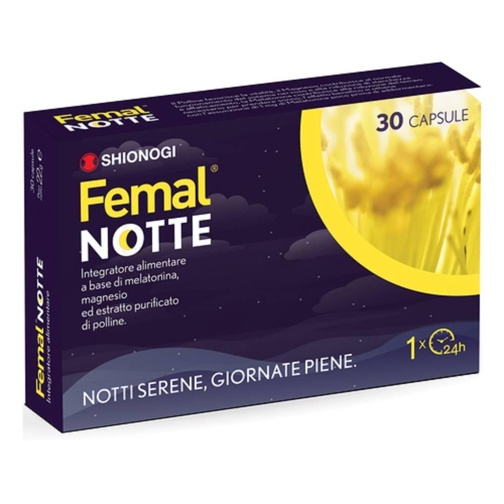 femal integratore femal notte 30 capsule magnesio per un sonno efficace e riposante - foto 1