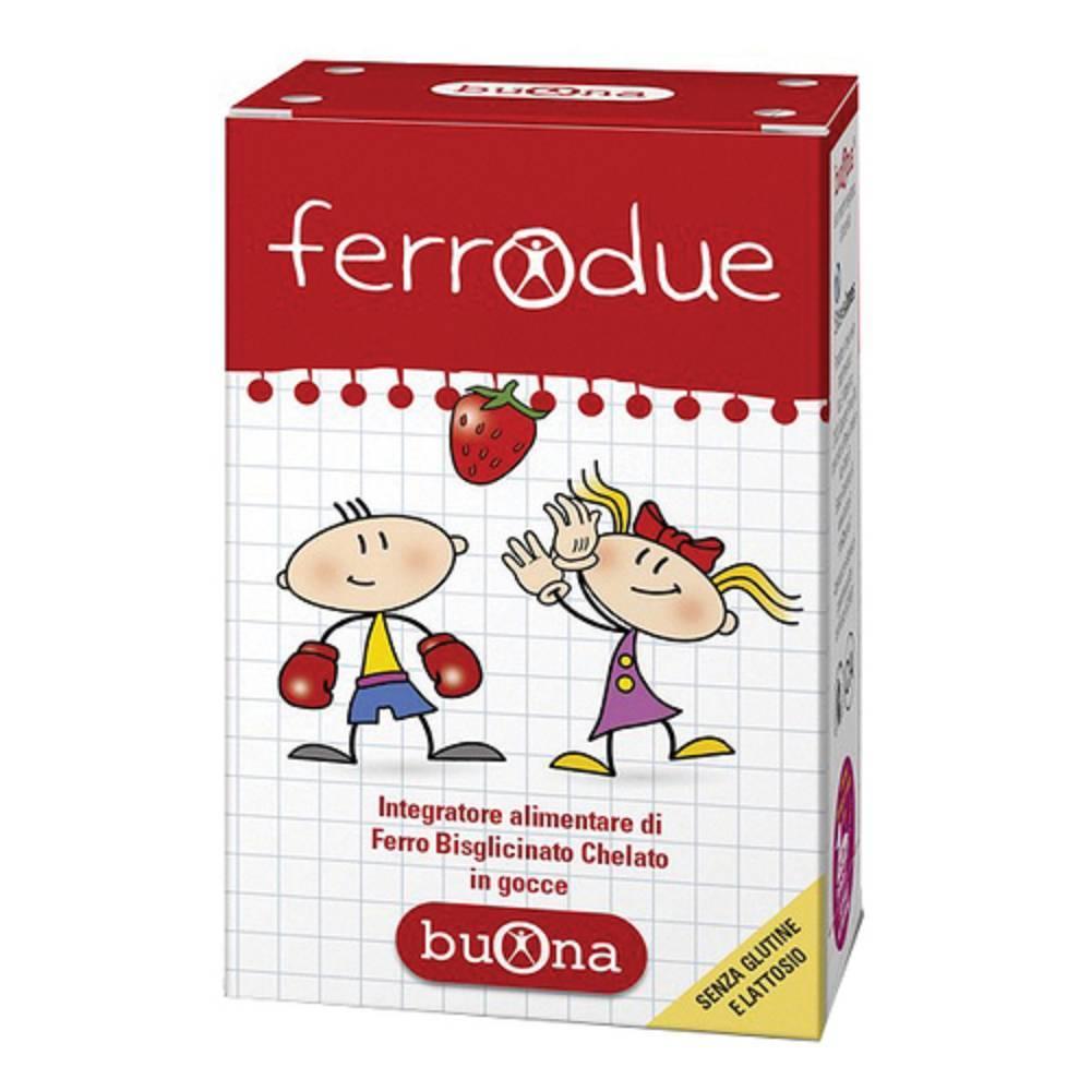 ferrodue integratore alimentare di ferro in gocce 15ml per il fabbisogno nutrizionale di bambini e adulti, riduce stanchezza e affaticamento - foto 1