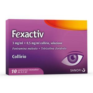 Collirio  10 flaconi da 0,5 ml per il trattamento di allergie e infiammazioni oculari con tetrizolina e feniramina maleato