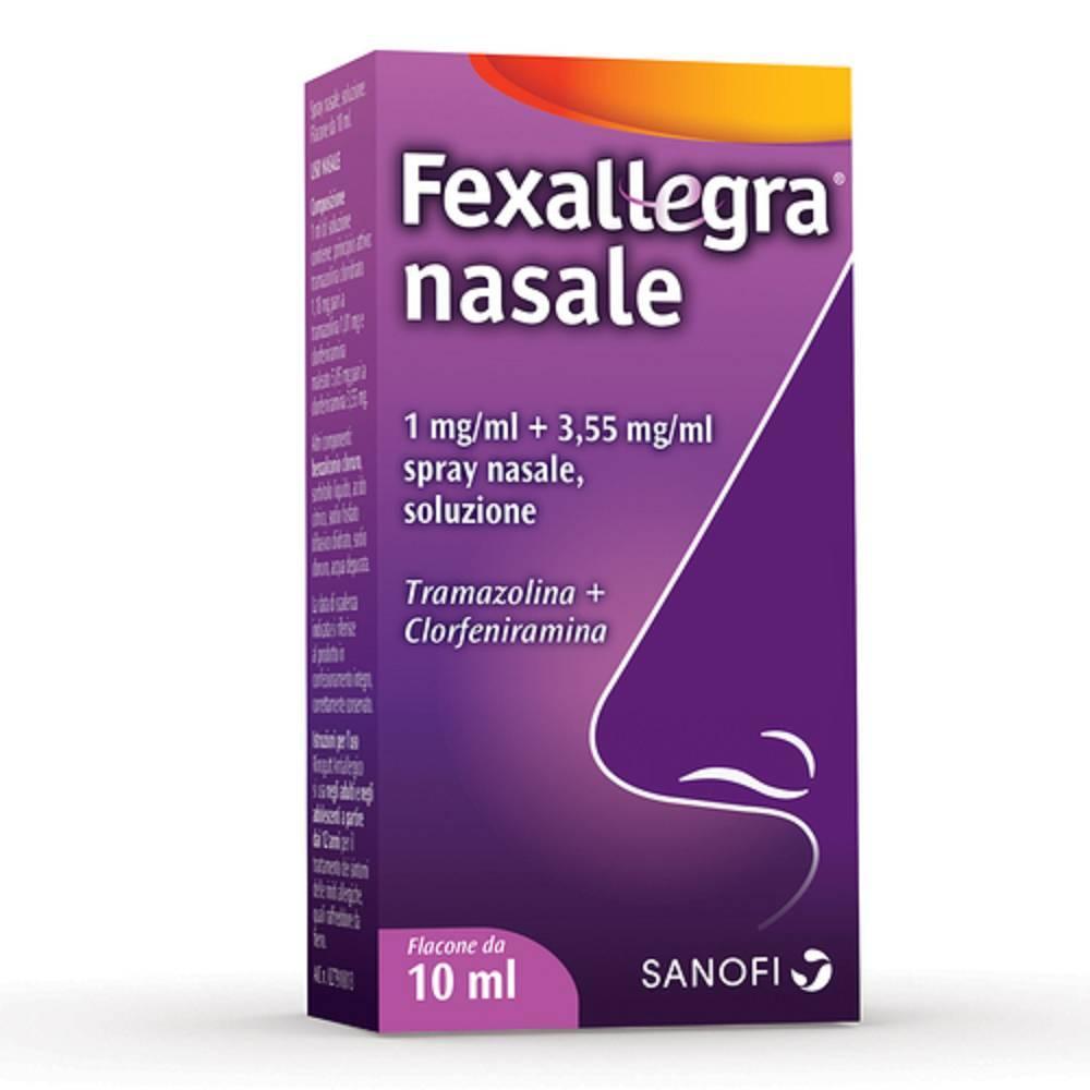 fexallegra fexallegra nasale spray 10ml - decongestionante nasale per uso topico, effetto veloce e sicuro per rinite e congestione nasale - foto 1