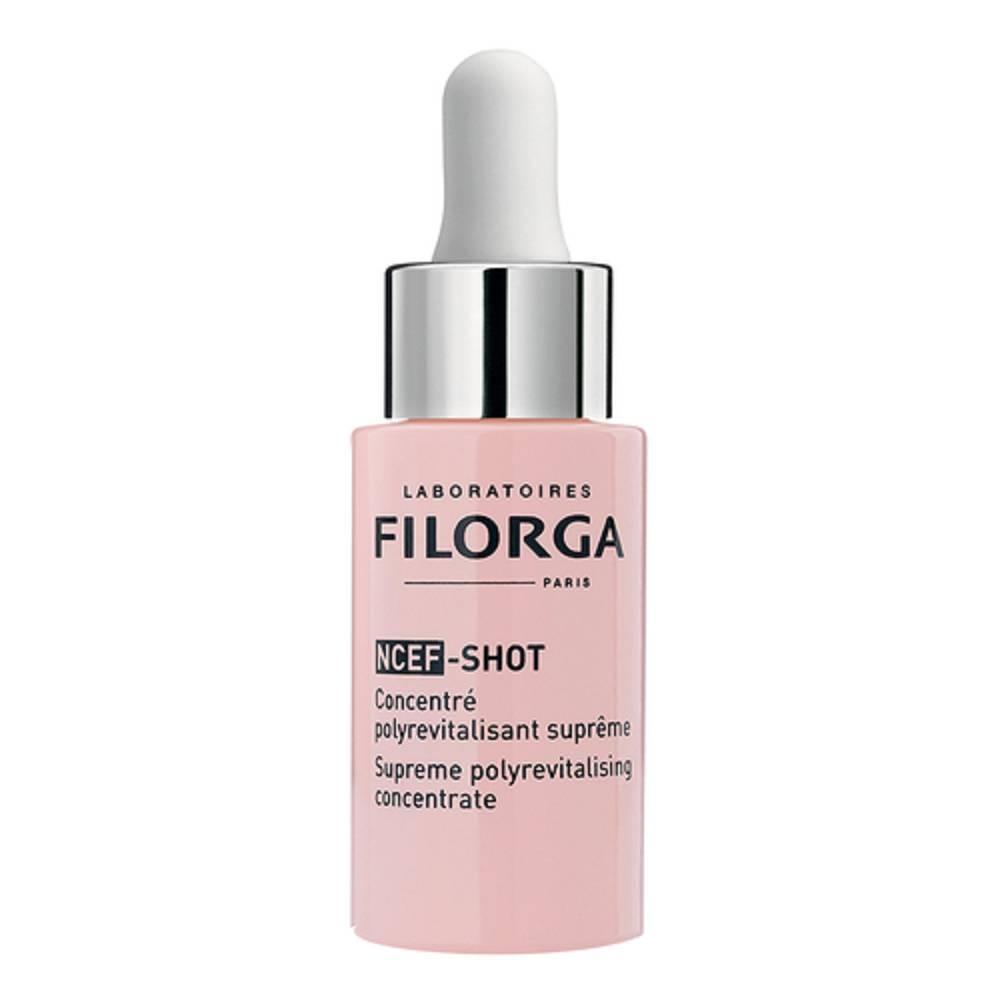 filorga concentrato rivitalizzante antirughe ncef shot 15ml per tono e luminosità della pelle con azione intensiva e rinnovamento cellulare - foto 1