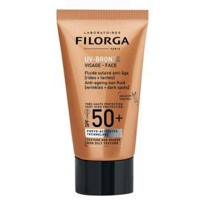 Crema solare viso fluida spf 50+ anti-rughe e anti-macchie 40 ml per protezione elevata e abbronzatura uniforme
