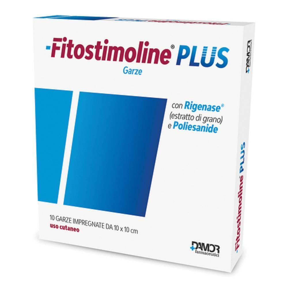 fitostimoline fitostimoline plus garze monodose 10x10 cm per trattamento dermatologico di ustioni, ferite e ulcere con rigenase e poliesanide - foto 1