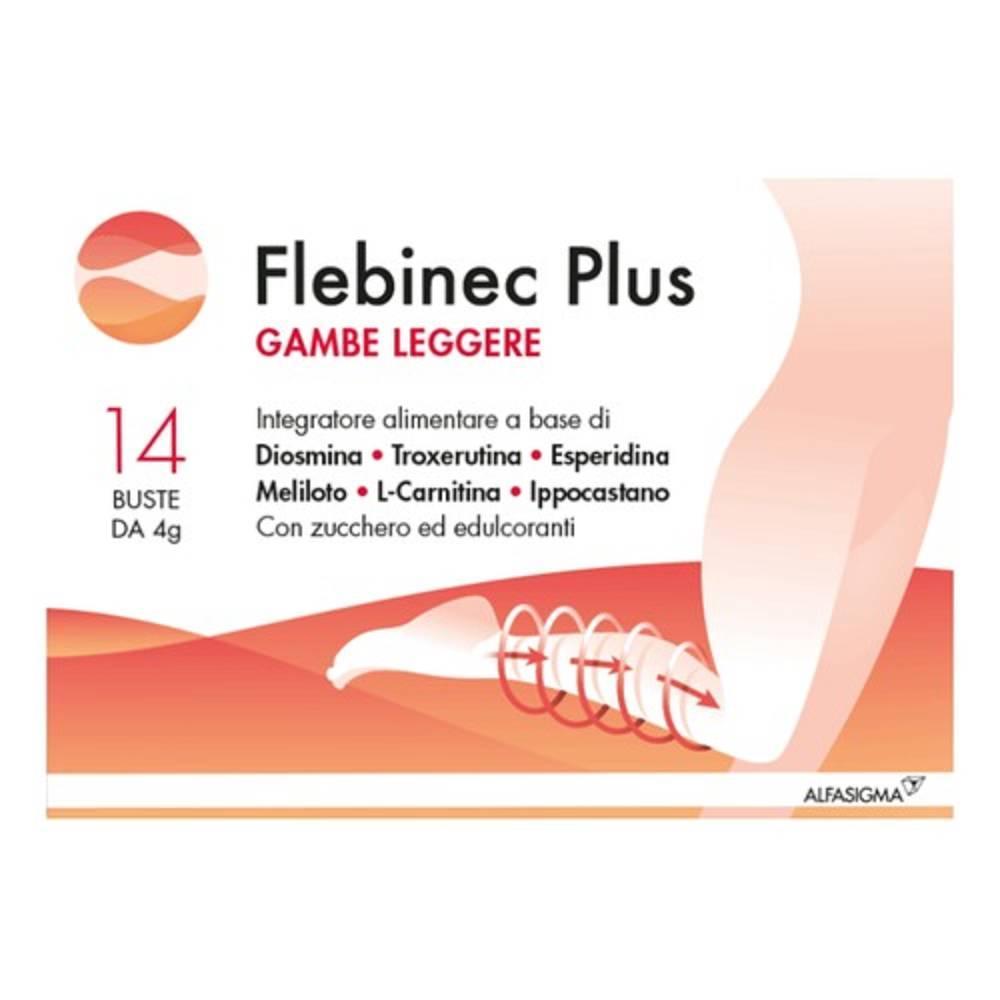 flebinec integratore alimentare flebinec plus per benessere di vene e microcircolo - 14 buste da 4 g - foto 1