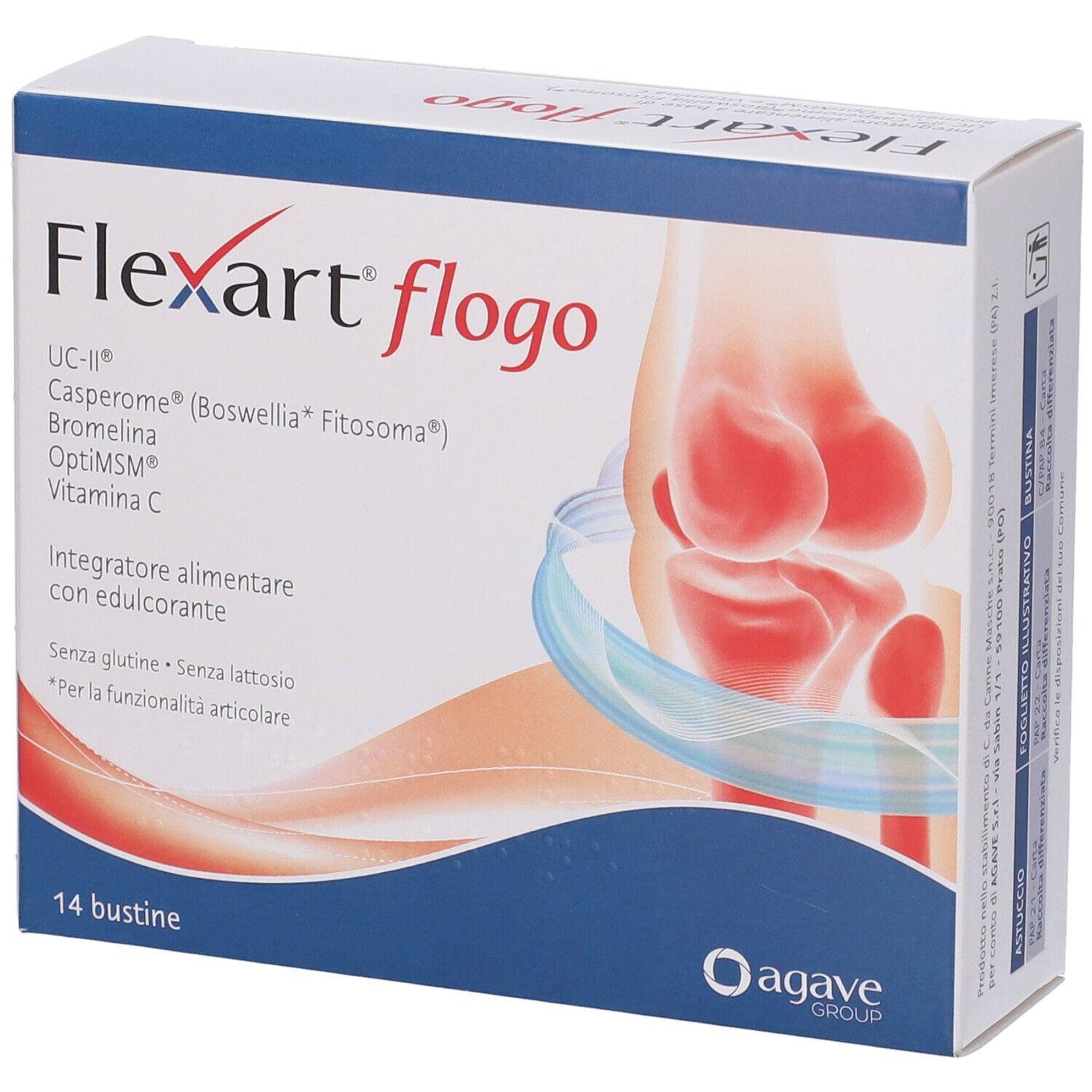 flexart integratore alimentare flexart flogo 20 compresse per la funzionalità articolare con uc ii, boswellia fitosoma e bromelina 2500 gdu/g - foto 1