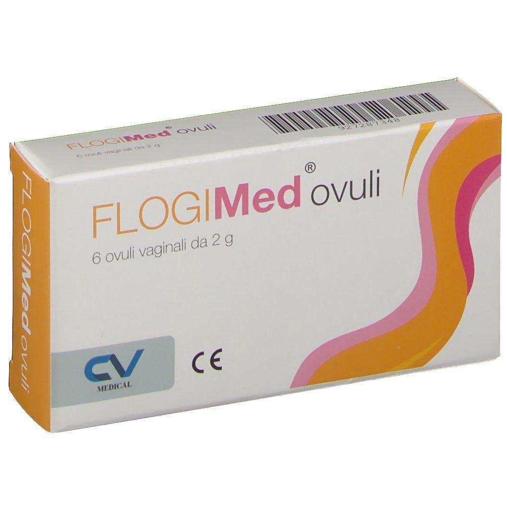 flogimed ovuli flogimed 6 pezzi per la riepitelizzazione della mucosa vaginale e la prevenzione delle affezioni batteriche e micotiche - foto 1