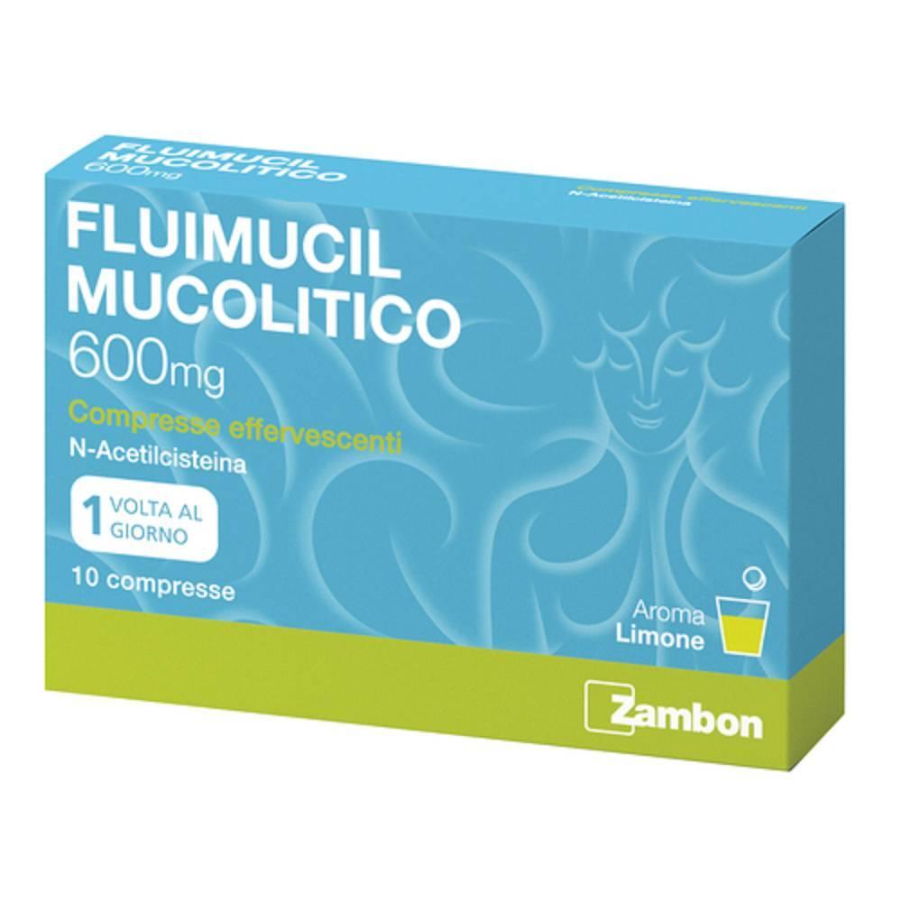 fluimucil mucolitico fluimucil 600 mg compresse effervescenti e granulato per soluzione orale - n-acetilcisteina per tosse e congestione bronchiale - foto 1