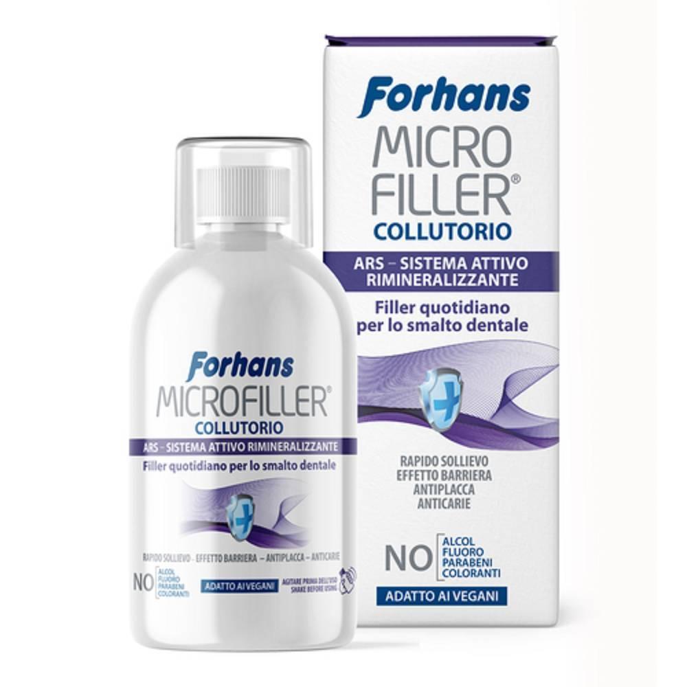forhans collutorio forhans microfiller - sistema attivo rimineralizzante per denti e gengive, vegano e senza alcol, 500 ml - foto 1