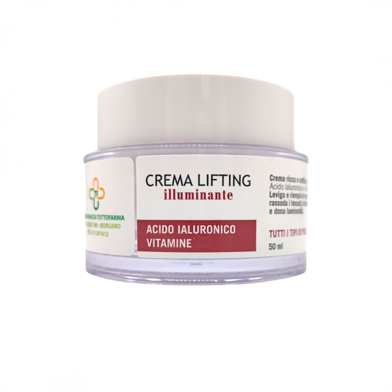 laboratorio ricerche biochimiche crema lifting illuminante 50 ml con acido ialuronico e vitamine - antirughe e rassodante per tutti i tipi di pelle - foto 1
