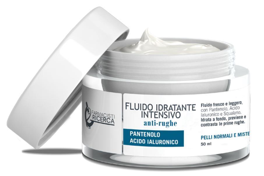laboratorio ricerche biochimiche fluido idratante anti-rughe intensivo per pelli normali e miste - azione idratante con pantenolo e acido ialuronico, 50 ml - foto 1