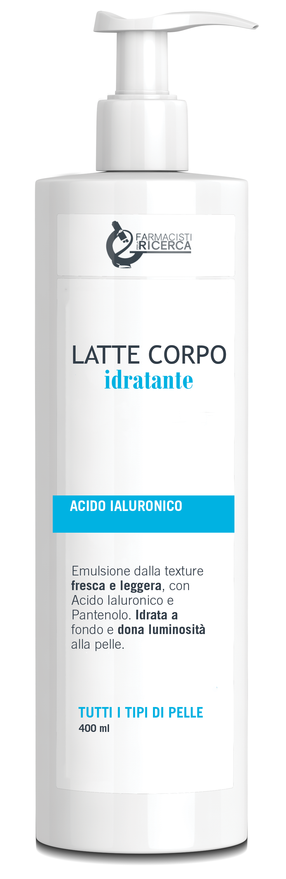 laboratorio della farmacia latte corpo idratante 400 ml con acido ialuronico e pantenolo - idratazione e luminosità per tutti i tipi di pelle - foto 1