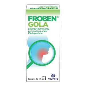 Flurbiprofene spray orale  golanebul 15ml 0,25% per il trattamento locale della gola e dei sintomi di irritazione