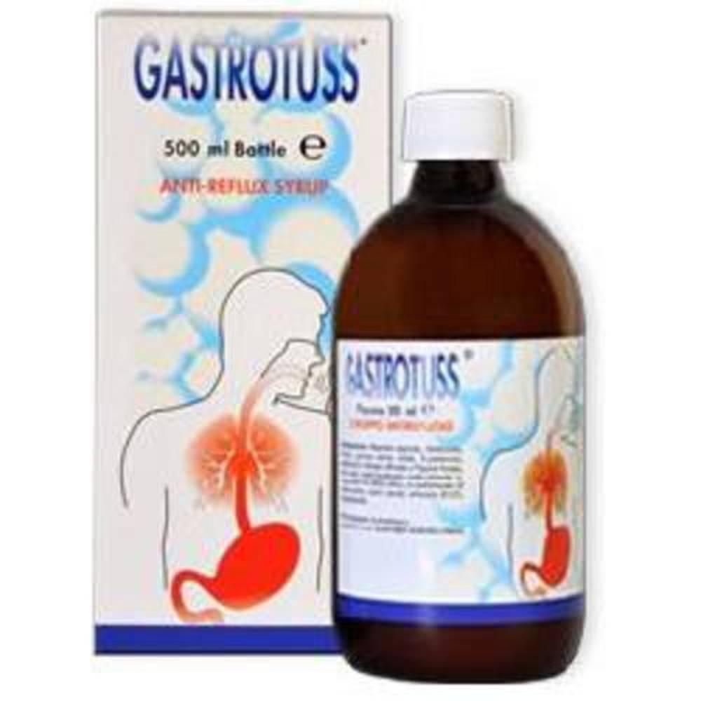 gastrotuss sciroppo gastrotuss 500ml per il trattamento del reflusso gastroesofageo e faringolaringeo, riduce sintomi come bruciore di stomaco e tosse - foto 1