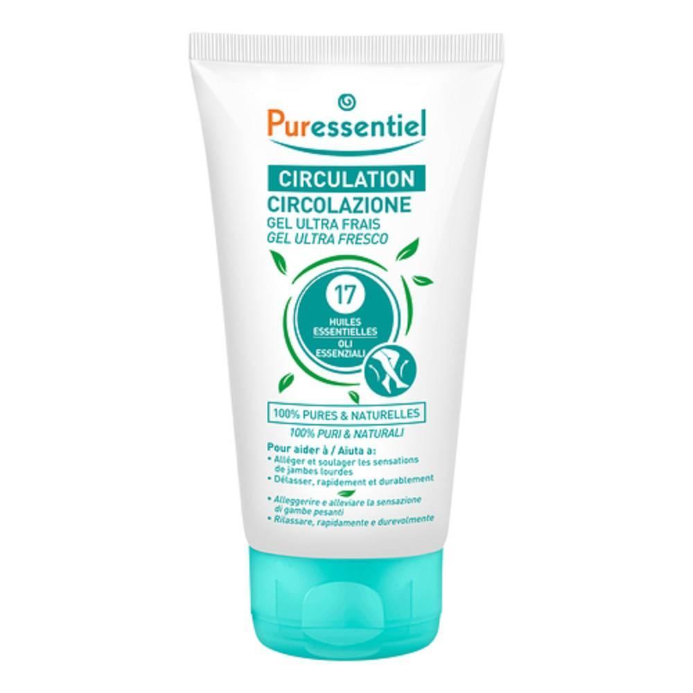 puressentiel gel ultra fresco per gambe - effetto fresco immediato con 17 oli essenziali e mentolo naturale per attivare la circolazione e rilassare le gambe stanche - foto 1