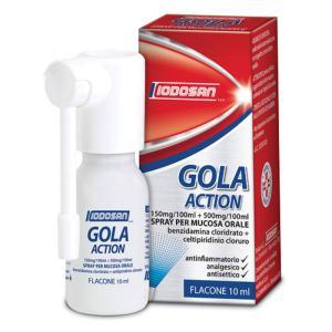 Gola action spray 0,15% benzidamina e 0,5% cetilpiridinio per gola e bocca - antinfiammatorio e antisettico