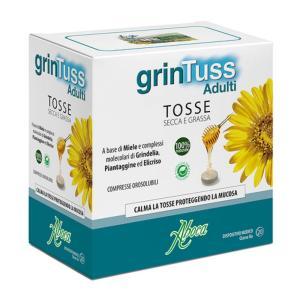 Compresse grintuss adulti per tosse secca e grassa - dispositivo medico naturale per il trattamento della tosse, 20 compresse orosolubili