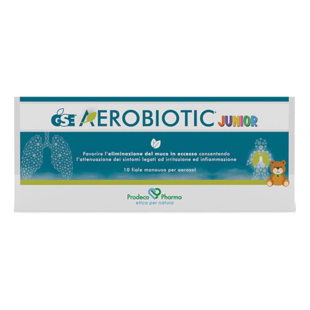 gse nebulizzazione gse aerobiotic junior 10 fiale da 5 ml per aerosol - soluzione per vie respiratorie nei bambini con estratti vegetali - foto 1