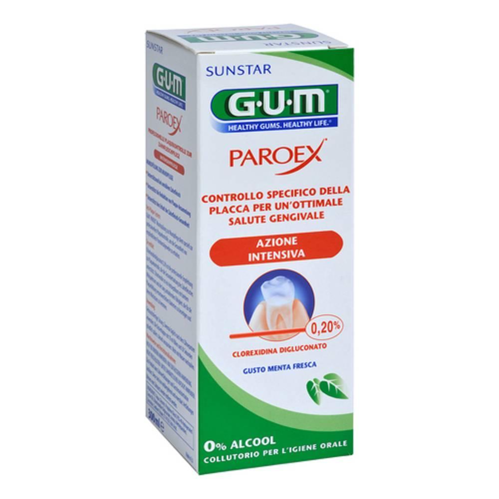gum collutorio gum paroex 0,2% con clorexidina 300 ml per igiene orale, controllo della placca e salute gengivale delicata - foto 1