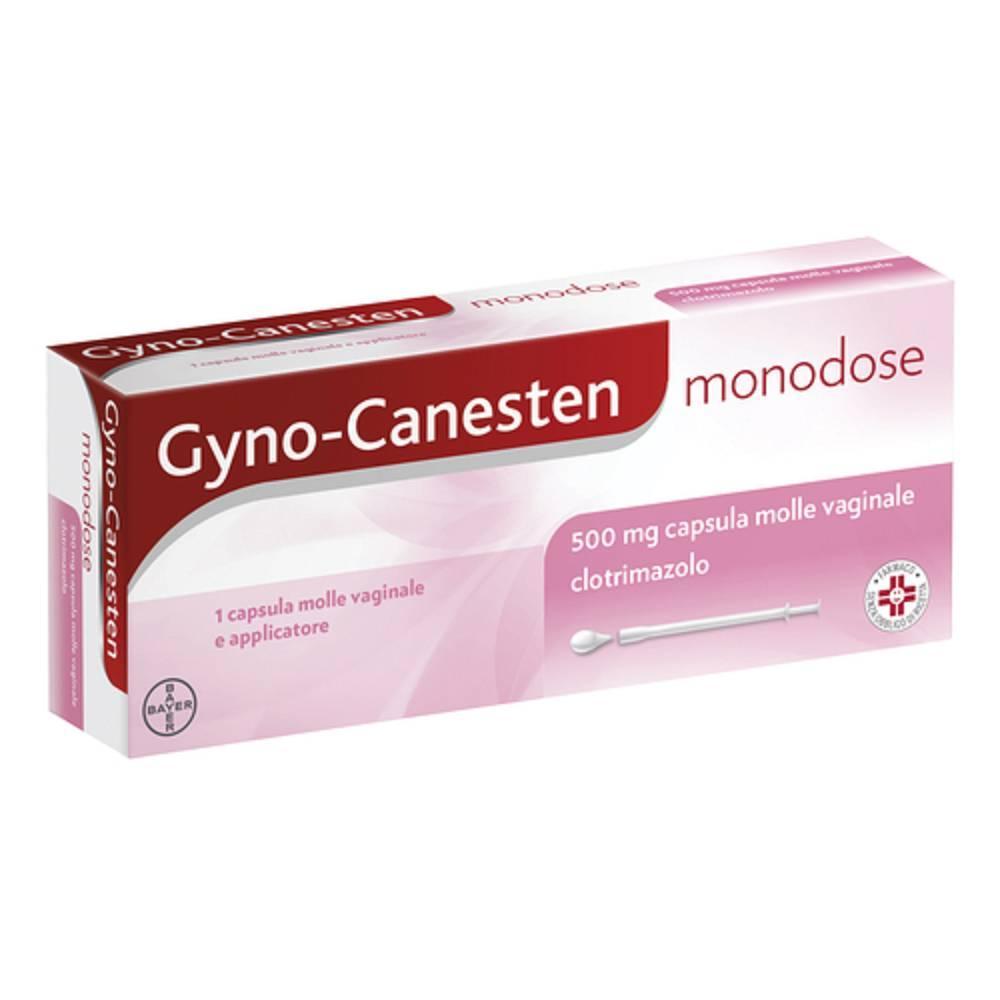 gyno-canesten trattamento per infezioni vaginali con gyno-canesten monodose 500 mg capsula molle vaginale - antifungino e antisettico ginecologico - foto 1