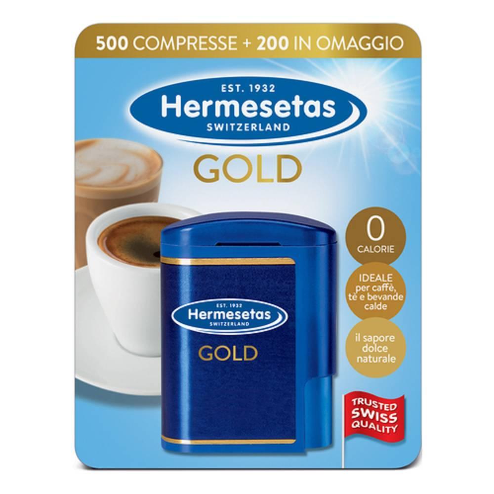 hermesetas dolcificante hermesetas gold 500+200 compresse, a base di aspartame, ideale per diabetici e a ridotto contenuto energetico - foto 1