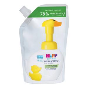 Ricarica mousse detergente viso e mani per bambino con estratto di mandorle biologiche - 250 ml, ph neutro e vegano