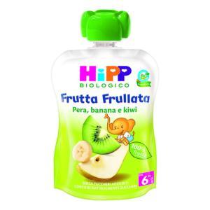 Frutta frullata e yogurt mela e frutti rossi senza glutine - merenda ideale per bambini - confezione da 90 g