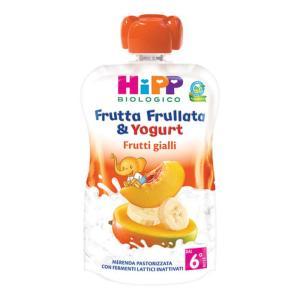 Frutta frullata e yogurt biologici per bambini -  bio frutta frullata e yogurt frutti gialli 90g senza glutine